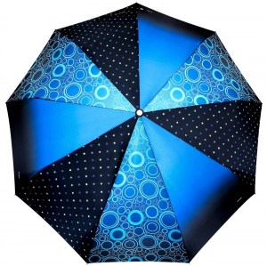 Стильный голубой зонт, Три Слона женский, полный автомат, 3 сл.,арт.3995-4